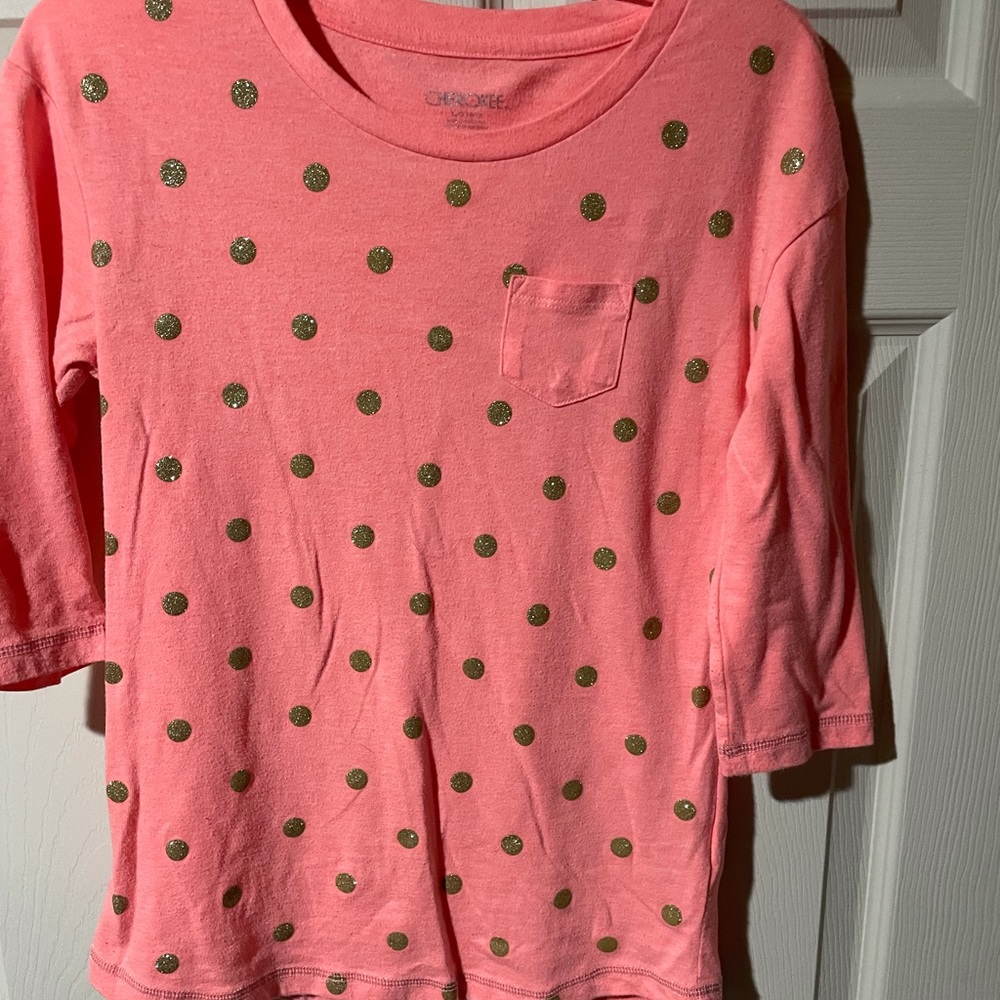 Cherokee girls 3/4 sleeve peach color tee